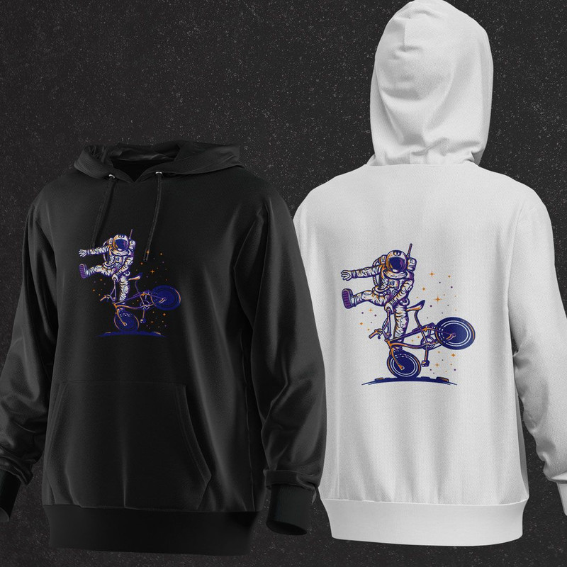 Astronaut Cycling Vector TShirt Design AI EPS PSD PDF DXF SVG WEBP JPG PNG 2