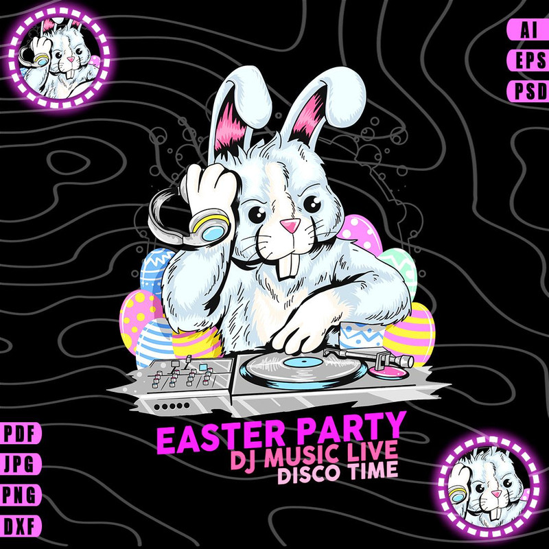 Easter Party Vector TShirt Design AI EPS PSD PDF DXF SVG WEBP JPG PNG 0
