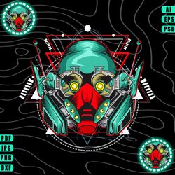 green robot - vector t-shirt design ( ai, eps, psd, pdf, dxf, svg, webp, jpg, png )