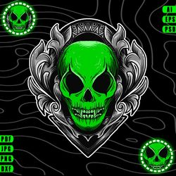 scary alien - vector t-shirt design ( ai, eps, psd, pdf, dxf, svg, webp, jpg, png )