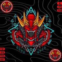 red robot - vector t-shirt design ( ai, eps, psd, pdf, dxf, svg, webp, jpg, png )