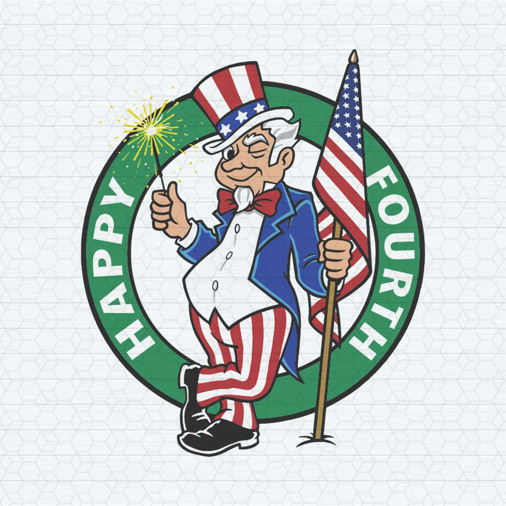 Happy Fourth Uncle Sam Circle Logo SVG.jpg