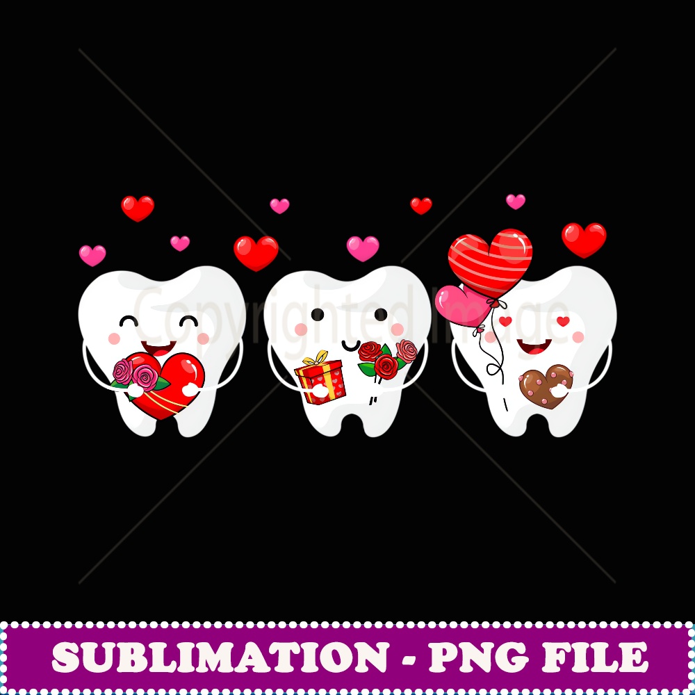 Cute th Dentist Valentine's Day Funny Dental Assistant - PNG Transparent Sublimation File