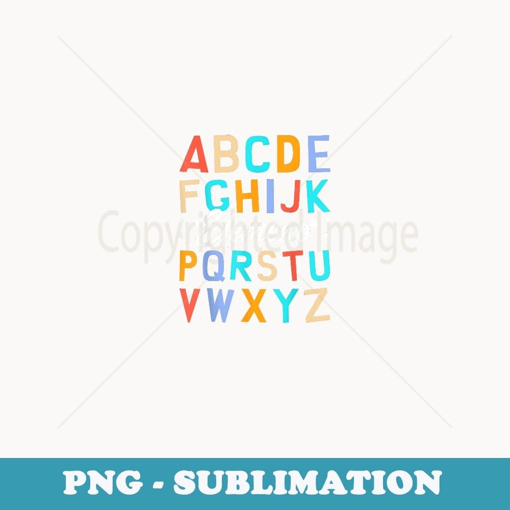 ABCD Elemeno Teacher Pre K Kindergarten Back To School - Instant PNG Sublimation Download
