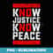 Know Justice No Peace Black Lives Matter - Sublimation Digital Download