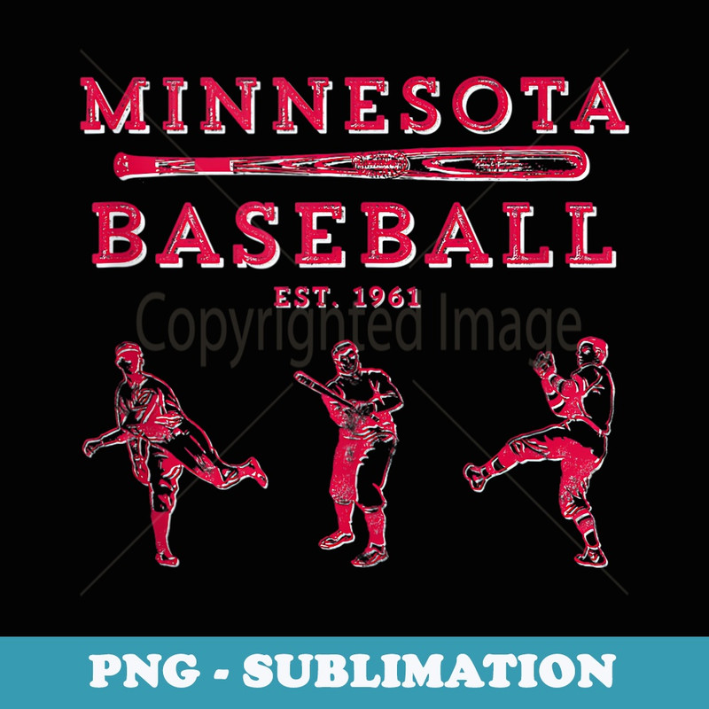 Classic Minnesota Baseball Twin Cities Fan Retro - Modern Sublimation PNG File