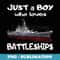 Boy Who Loves Battleship USS New Jersey BB-62 WW2 Warship - PNG Transparent Sublimation File