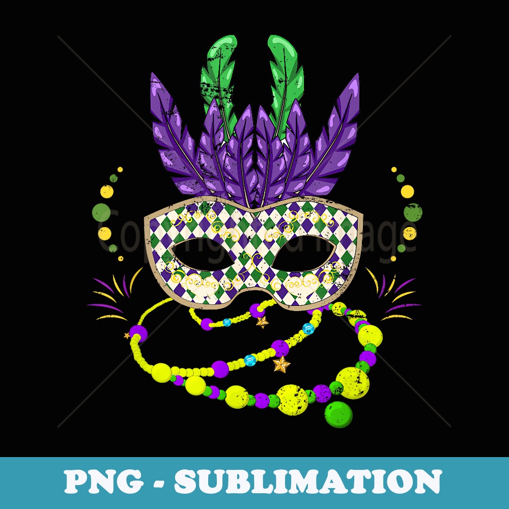 Carnival Mask Costume Party Masquerade Mardi Gras - Retro PNG Sublimation Digital Download