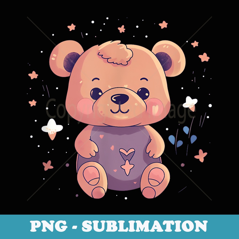 Adorable Teddy Bear Cute - PNG Transparent Sublimation Design