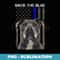 Back The Blue Thin Blue Line USA Flag Pitbull Police Support - Sublimation PNG File