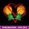 Couple Swinger Upside Down Pineapple with Red Heart - Stylish Sublimation Digital Download