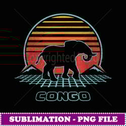 congo retro vintage 80s style - decorative sublimation png file