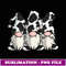 Cute Bearded Nordic Cow Print Gnomes - Sublimation PNG File