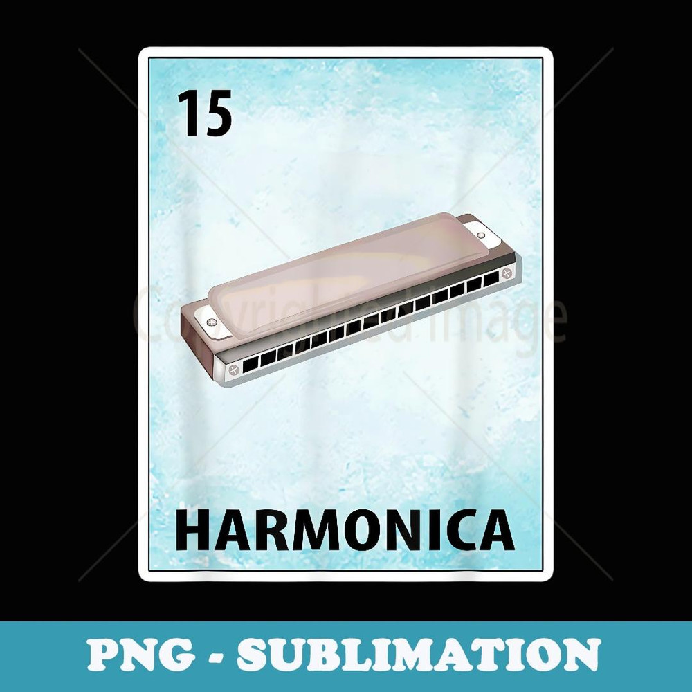 Harmonica Mexican Cards - PNG Sublimation Digital Download