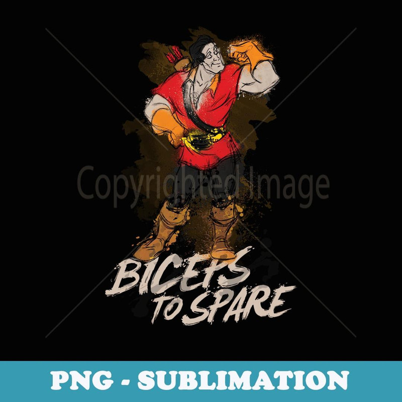 Disney Beauty and the Beast Gaston Biceps to Spare - Artistic Sublimation Digital File