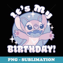 disney lilo & stitch angel it's my birthday retro sparkle - exclusive sublimation digital file