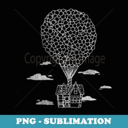 disney pixar up balloon adventure sketch front & back - professional sublimation digital download