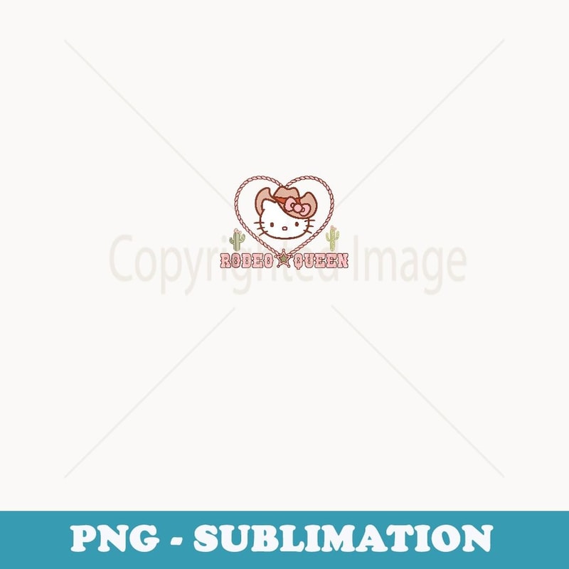 Hello Kitty Rodeo Queen - Decorative Sublimation PNG File | Inspire Uplift