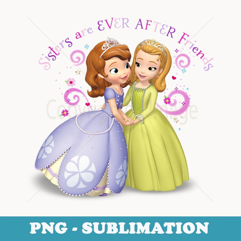 Disney Sofia the First Ever After Friends LS - Decorative Sublimation PNG File