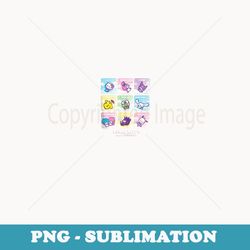 cute pastel goth grim reaper on a unicorn with rainbow - instant png sublimation downloady and friends square icons - hi