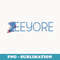 Disney Winnie the Pooh Eeyore Classic Lettering - Exclusive PNG Sublimation Download
