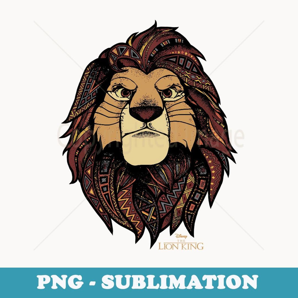 Disney Lion King Simba Ornate Geometric Pattern Portrait - Exclusive Sublimation Digital File