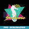 Vintage Retro 80s Or 90s Seahorse - Signature Sublimation PNG File