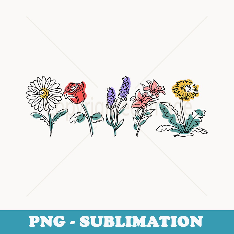 Vintage Inspired Botanical Flower Gardener Naturalist Flower - Exclusive PNG Sublimation Download