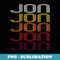 Jon Retro Wordmark Pattern - Vintage Style - Premium Sublimation Digital Download