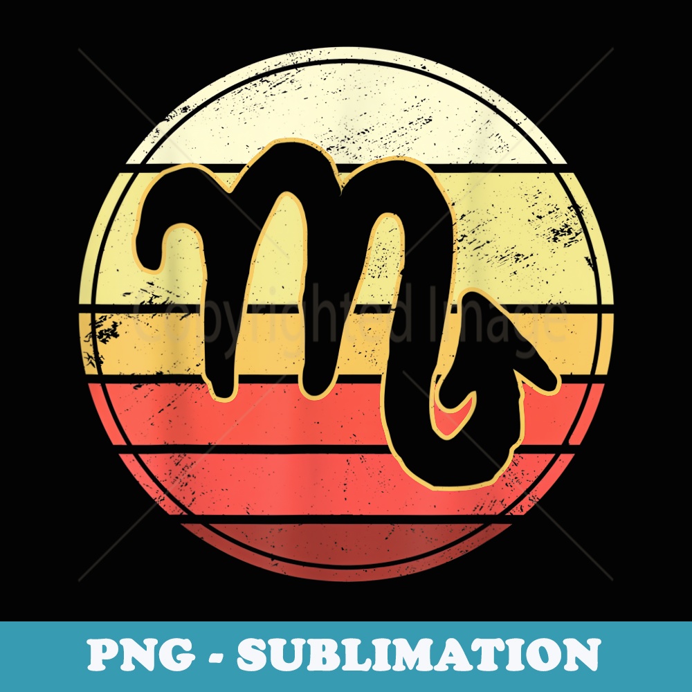 Scorpio Star Sign Vintage Zodiac Scorpios - Modern Sublimation PNG File