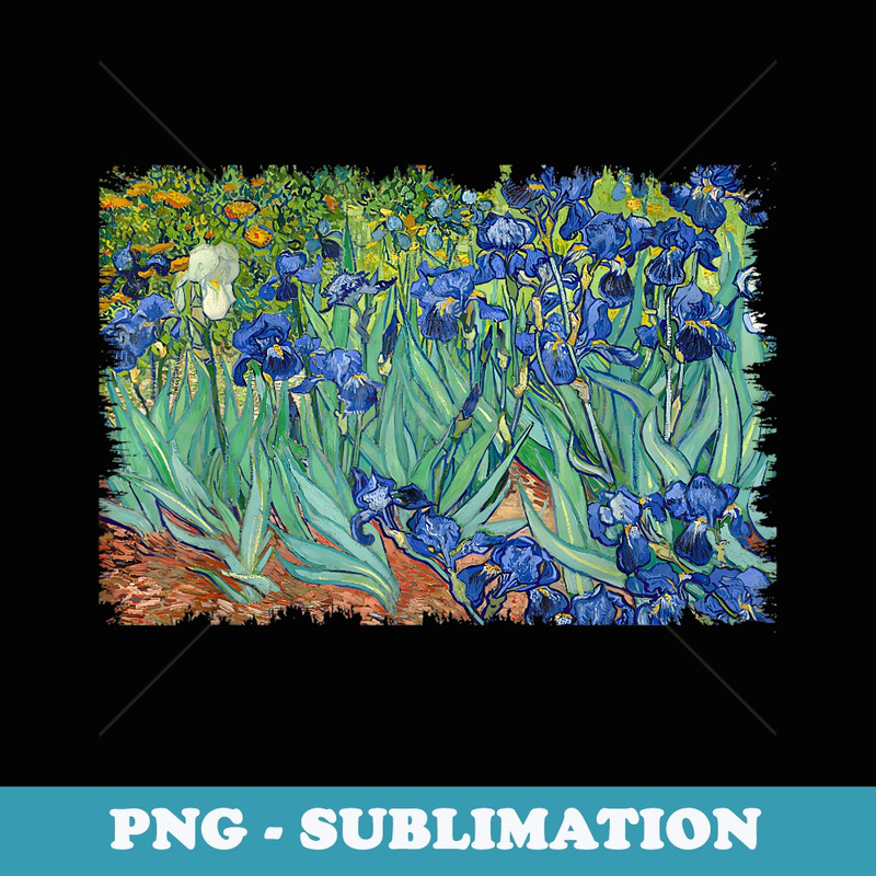 Famous Vintage Fine Art Irises by Vincent van Gogh - Instant Sublimation Digital Download