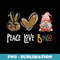 Leopard Peace Love Bingo Funny Gnome Bingo Game Lover - Aesthetic Sublimation Digital File