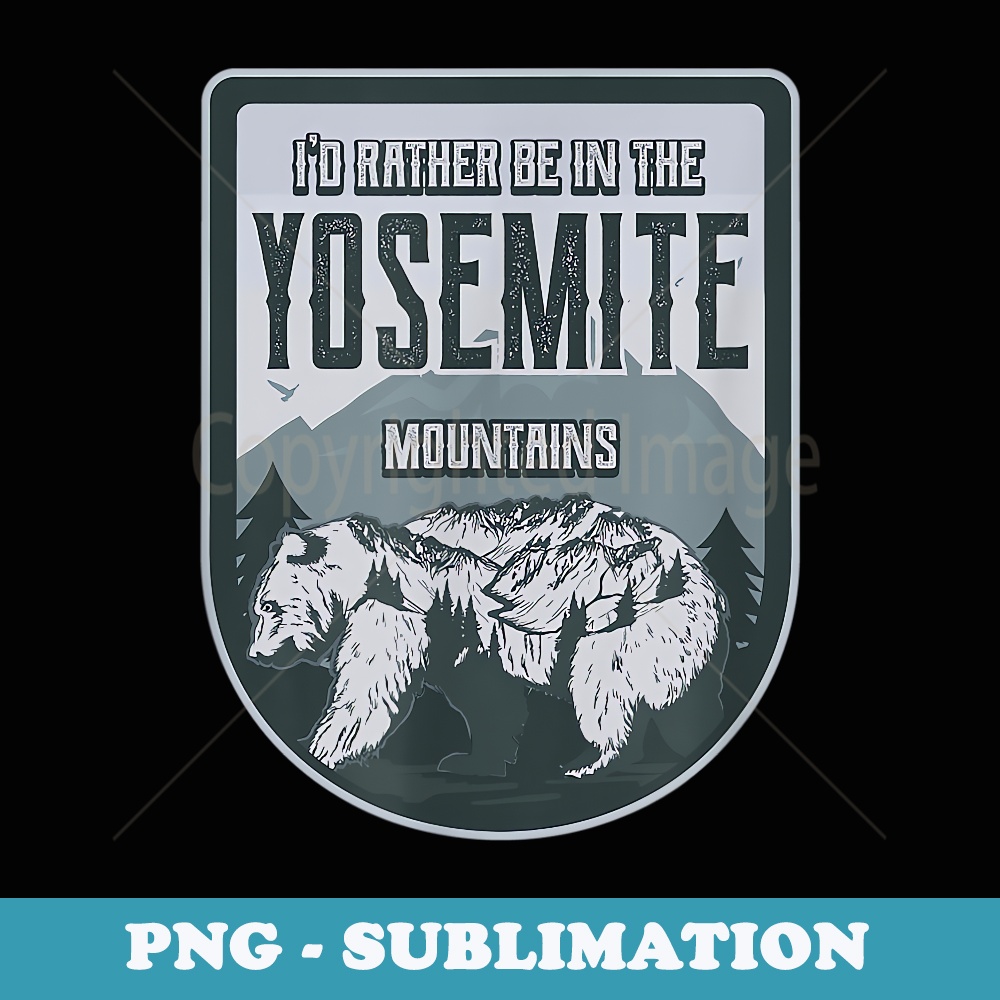 Yosemite National Park Vintage - Instant Sublimation Digital Download
