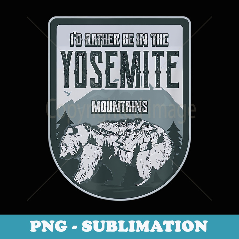 Yosemite National Park Vintage - Instant Sublimation Digital Download