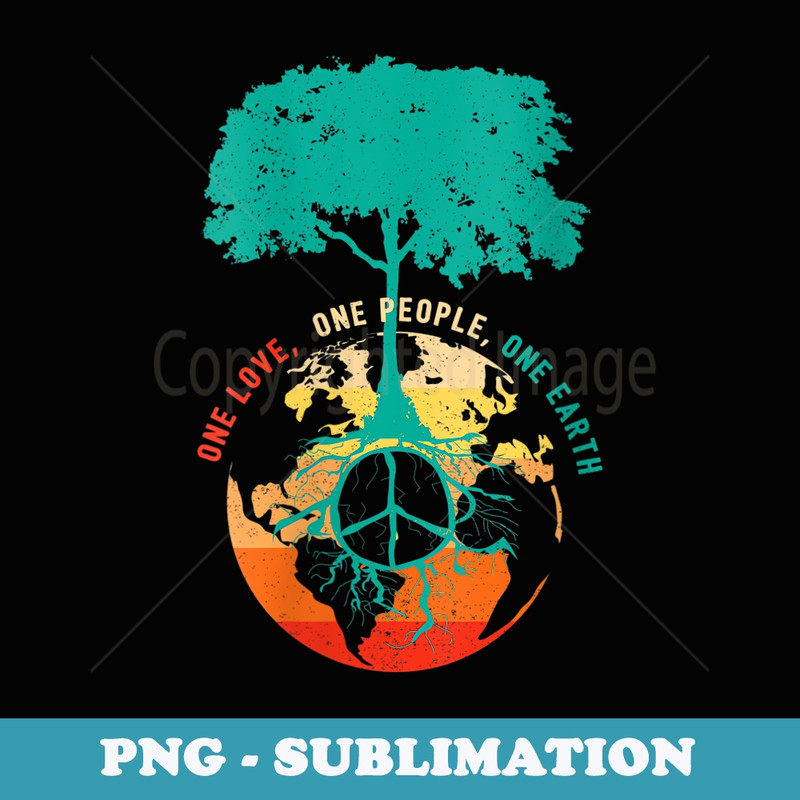 s World Peace Tree Love People Peace Sign Earth Day - Stylish Sublimation Digital Download
