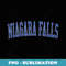 Vintage Niagara Falls NY Distressed Blue Varsity Style - High-Resolution PNG Sublimation File