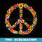 Peace Love 60s 70s Flower Power Hippie Outfit - Digital Sublimation Download File