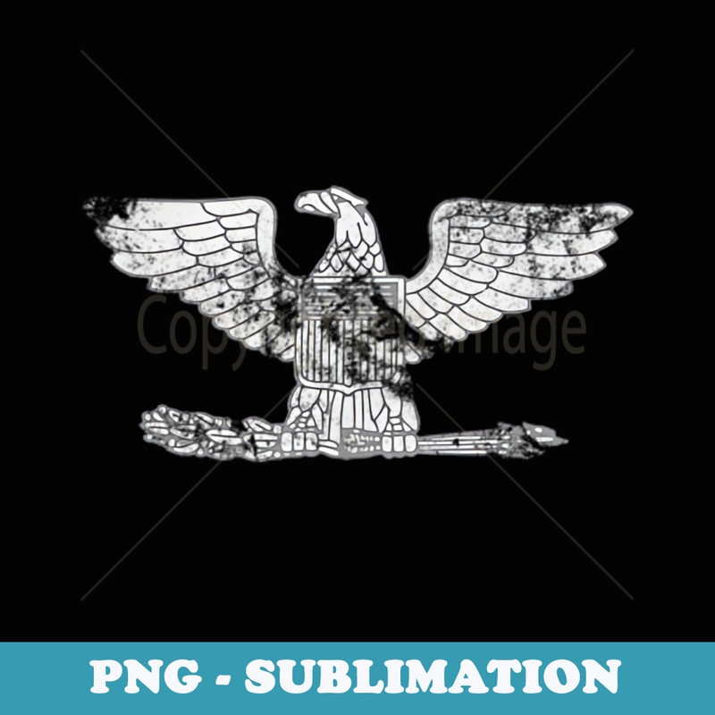 US Army Rank - Colonel (O-6) - COL Vintage Look - Vintage Sublimation PNG Download