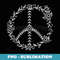 Flowers and Leaves Peace Sign Retro Flower Leaf - Trendy Sublimation Digital Download