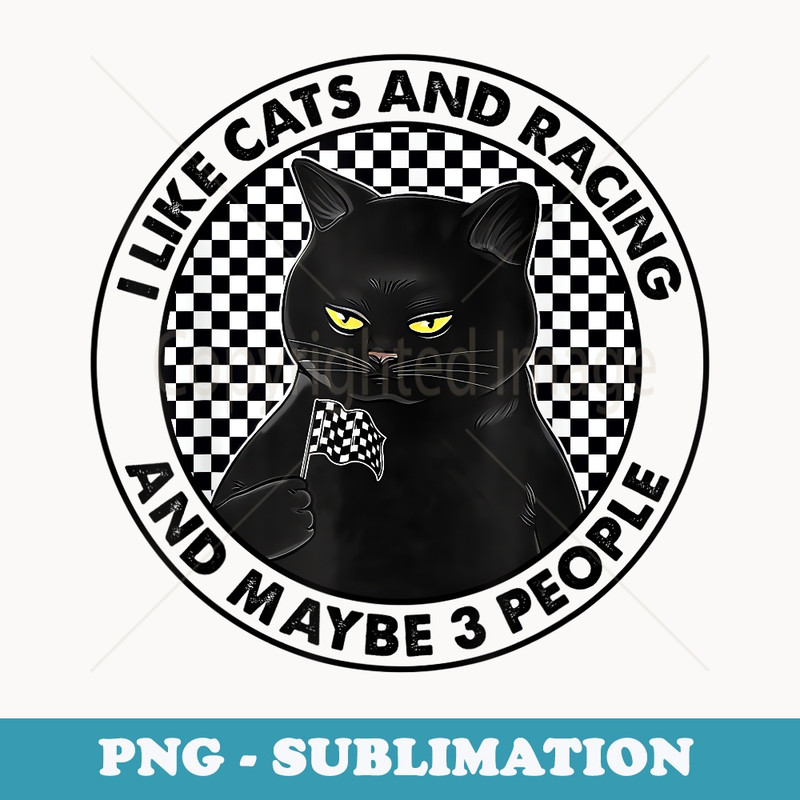 I like cats and racing and maybe 3 people Peace Love Racing - Retro PNG Sublimation Digital Download