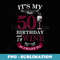 It's My 50 Year Old Birthday and I'll Wine If I Want To 50th - PNG Sublimation Digital Download