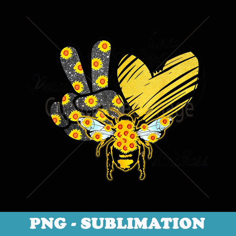 Peace Love Kindness Be Kind Always Leopard Sunflower s - Instant Sublimation Digital Download