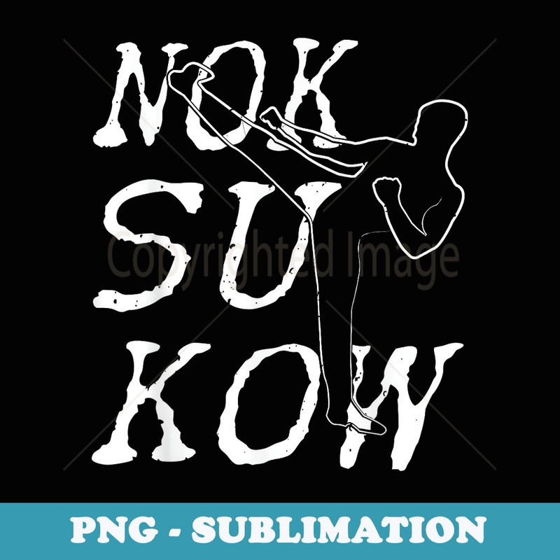 Nok Su Kow The White Kickboxer Vintage Kickboxing - Creative Sublimation PNG Download
