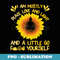 I Am Mostly Peace Love and Light Sunflower Yoga Buddha - Exclusive Sublimation Digital File