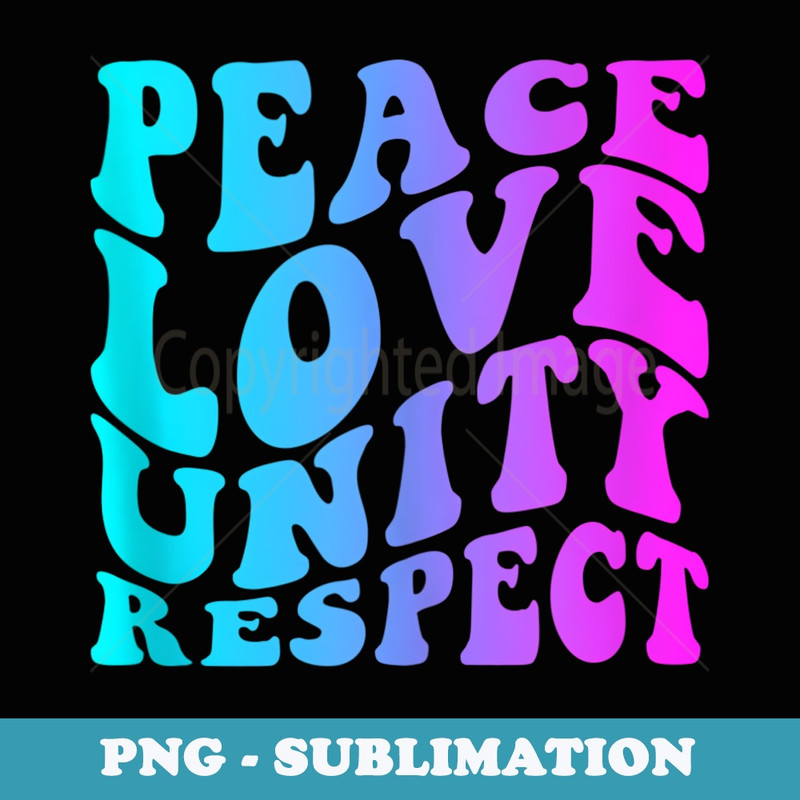 PLUR Rave Trippy EDM Music Festival Peace Love Unity Respect - Signature Sublimation PNG File