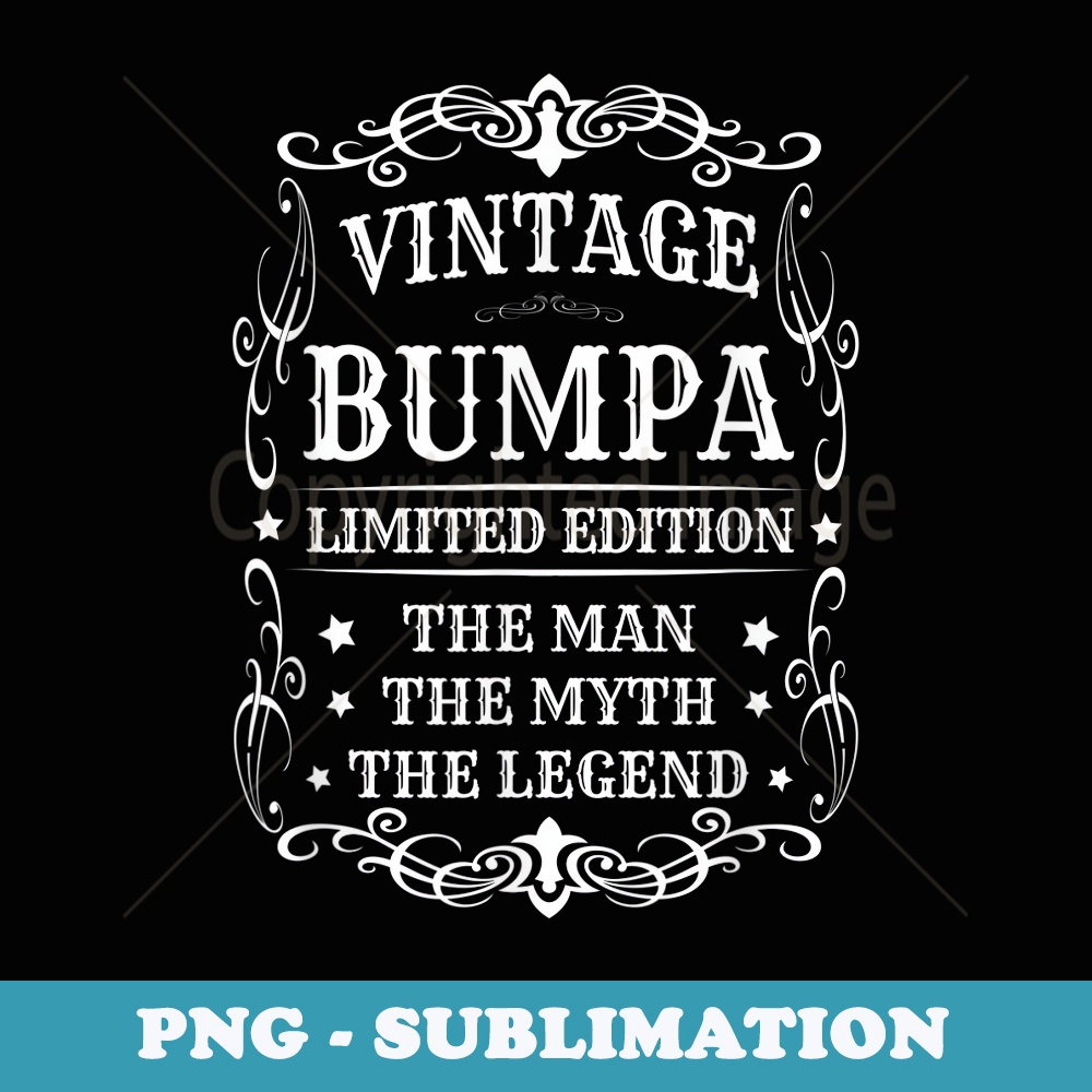 Vintage Bumpa The Man Fathers Day Grandpa - Signature Sublimation PNG File