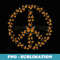 Monarch Butterfly Peace Sign 60s And 70s Hippie Butterflies - Stylish Sublimation Digital Download