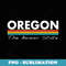 Oregon - The Beaver State - Retro Stripes - Classic - Sublimation PNG File
