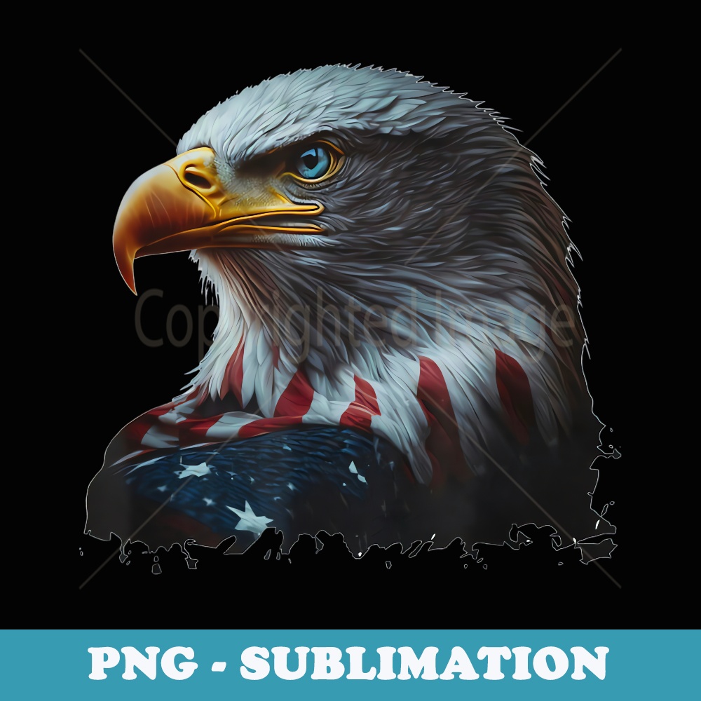 Bald Eagle 4th of July Christmas s American Flag Country - Decorative Sublimation PNG File