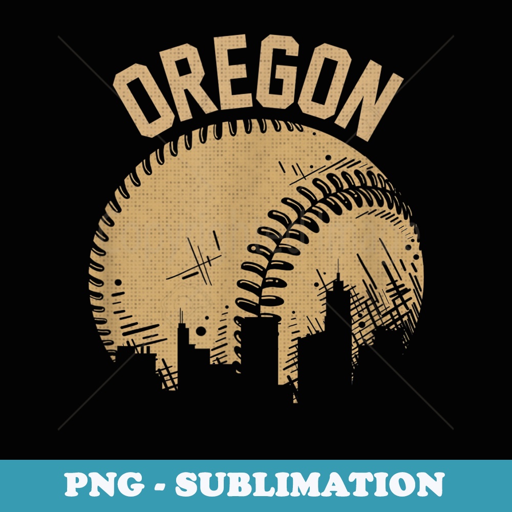 Vintage USA State Fan Player Coach Oregon Baseball - Exclusive Sublimation Digital File